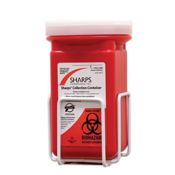 Bracket Sharps 1qt Small Metal White Ea